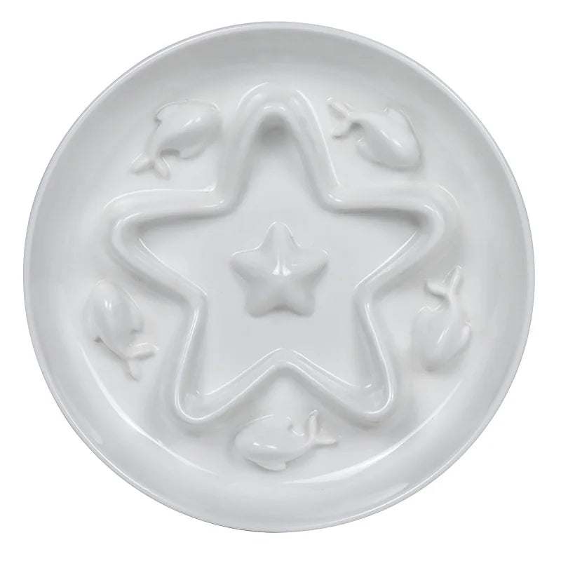 Starry Slow Feed Cat Dish