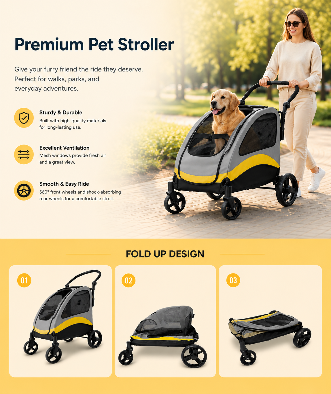 Easy Ride Pet Stroller
