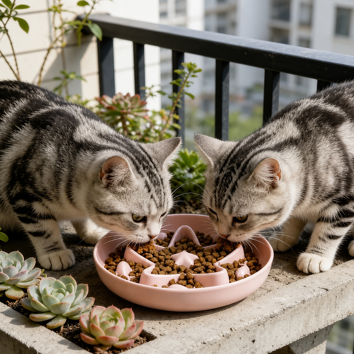 Star-Shaped Slow Feeder Cat Bowl