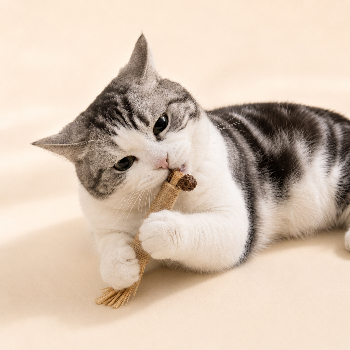Natural silvervine and catnip chew sticks for cats designed to support dental health and encourage healthy chewing.