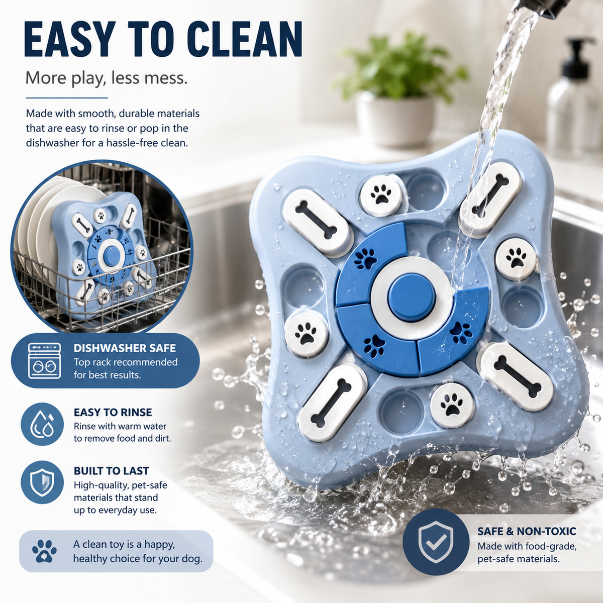 Interactive Puzzle Slow Feeder Dog Bowl