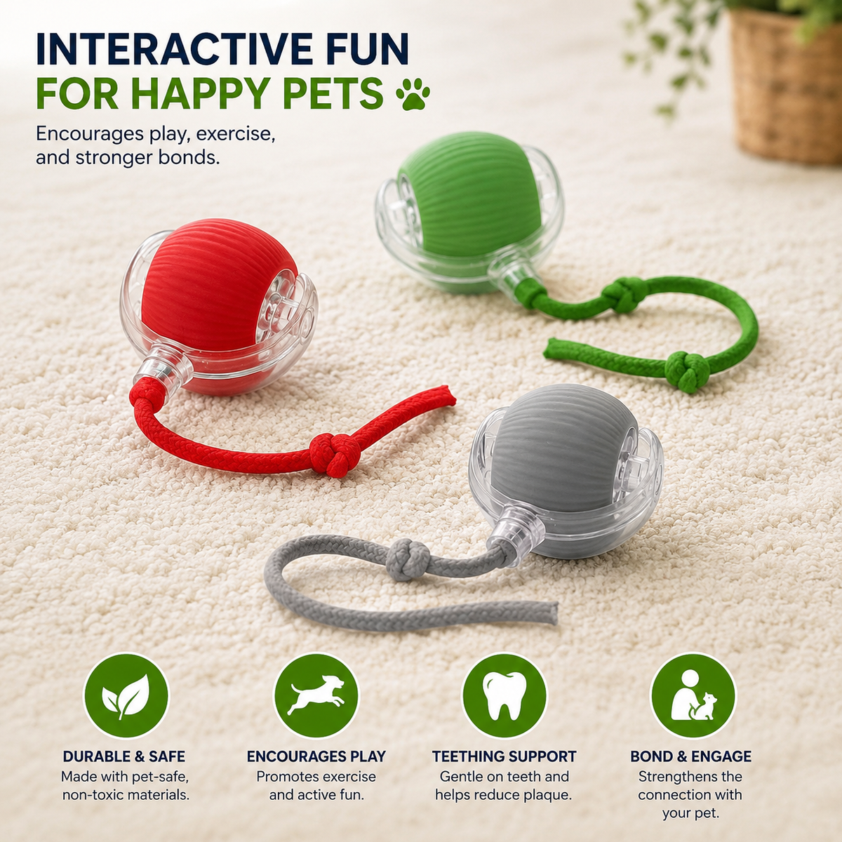 Interactive Automatic Rolling Cat Ball Toy