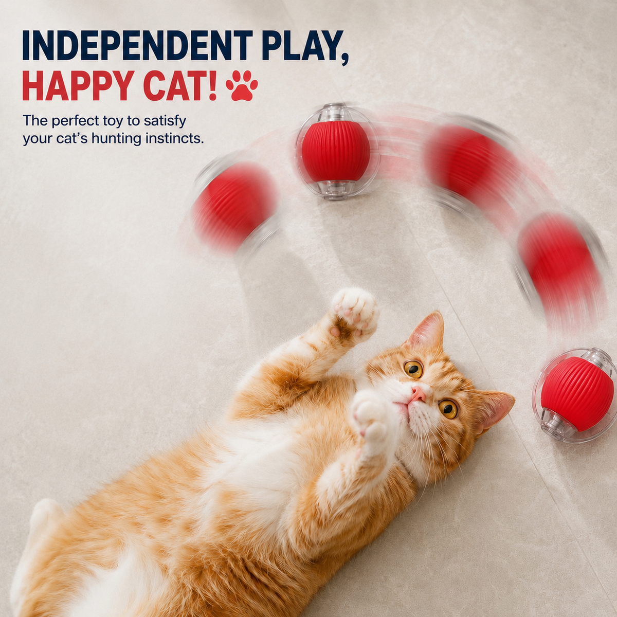 Interactive Automatic Rolling Cat Ball Toy