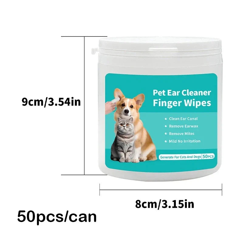 Pet Ear Cleaning Wipes for Dogs & Cats