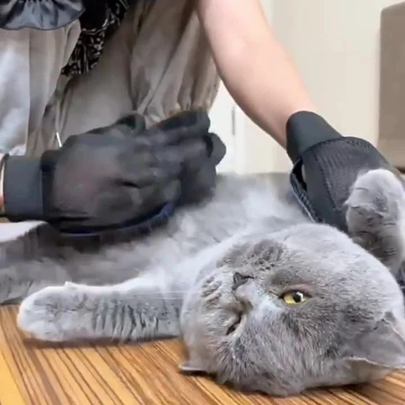 Silicone Pet Grooming Gloves for Dogs & Cats