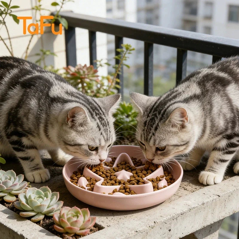 Starry Slow Feed Cat Dish