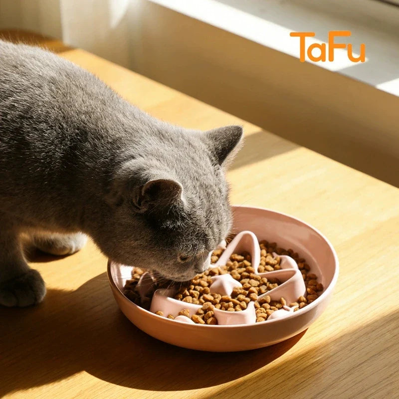 Starry Slow Feed Cat Dish