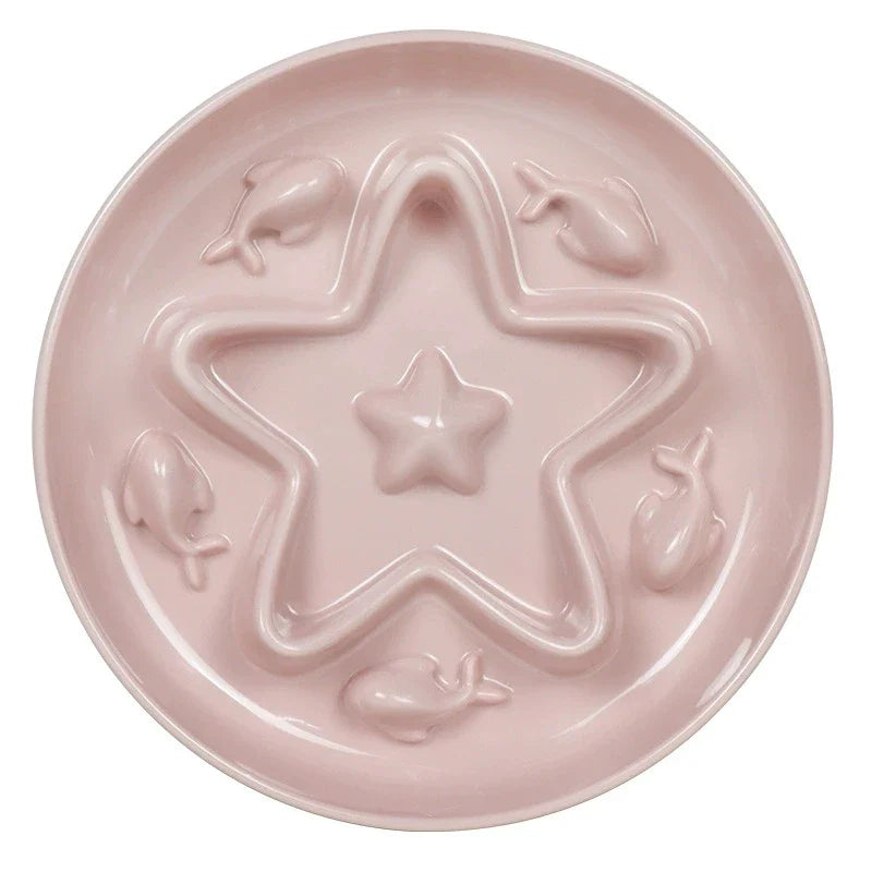 Starry Slow Feed Cat Dish
